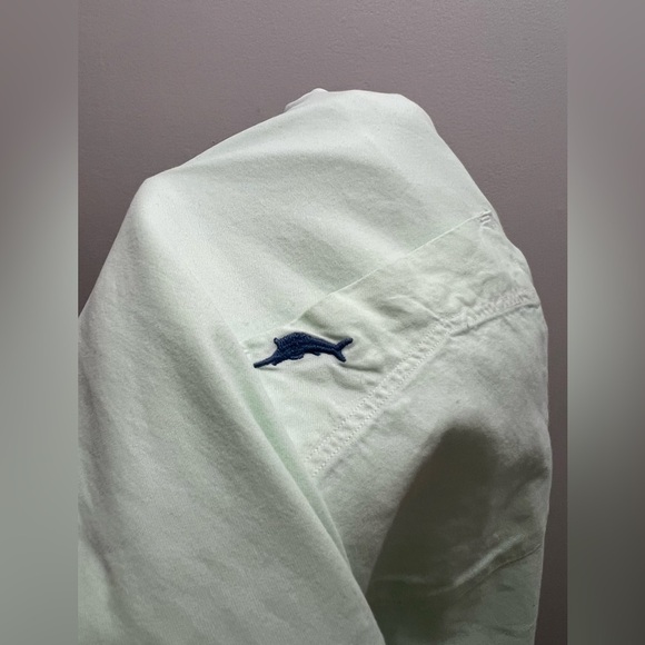 Tommy Bahama Island Twill Long Sleeve Button Down Shirt in Honeydew Green XXL - Picture 7 of 7